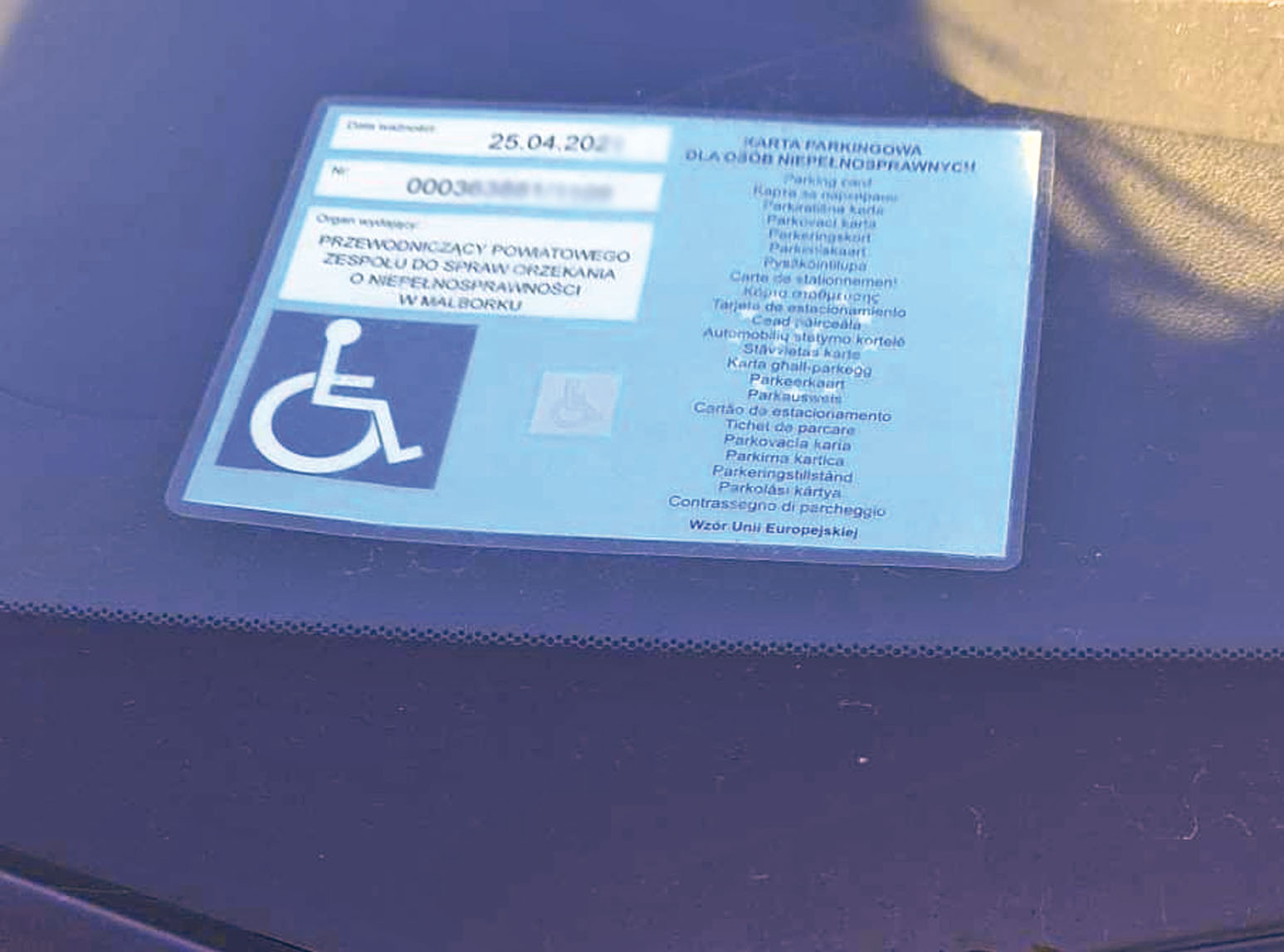 karta parkingowa