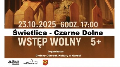 Baner przedstawia informacje nt. organizatorów, miejsca i czasu spektaklu. 