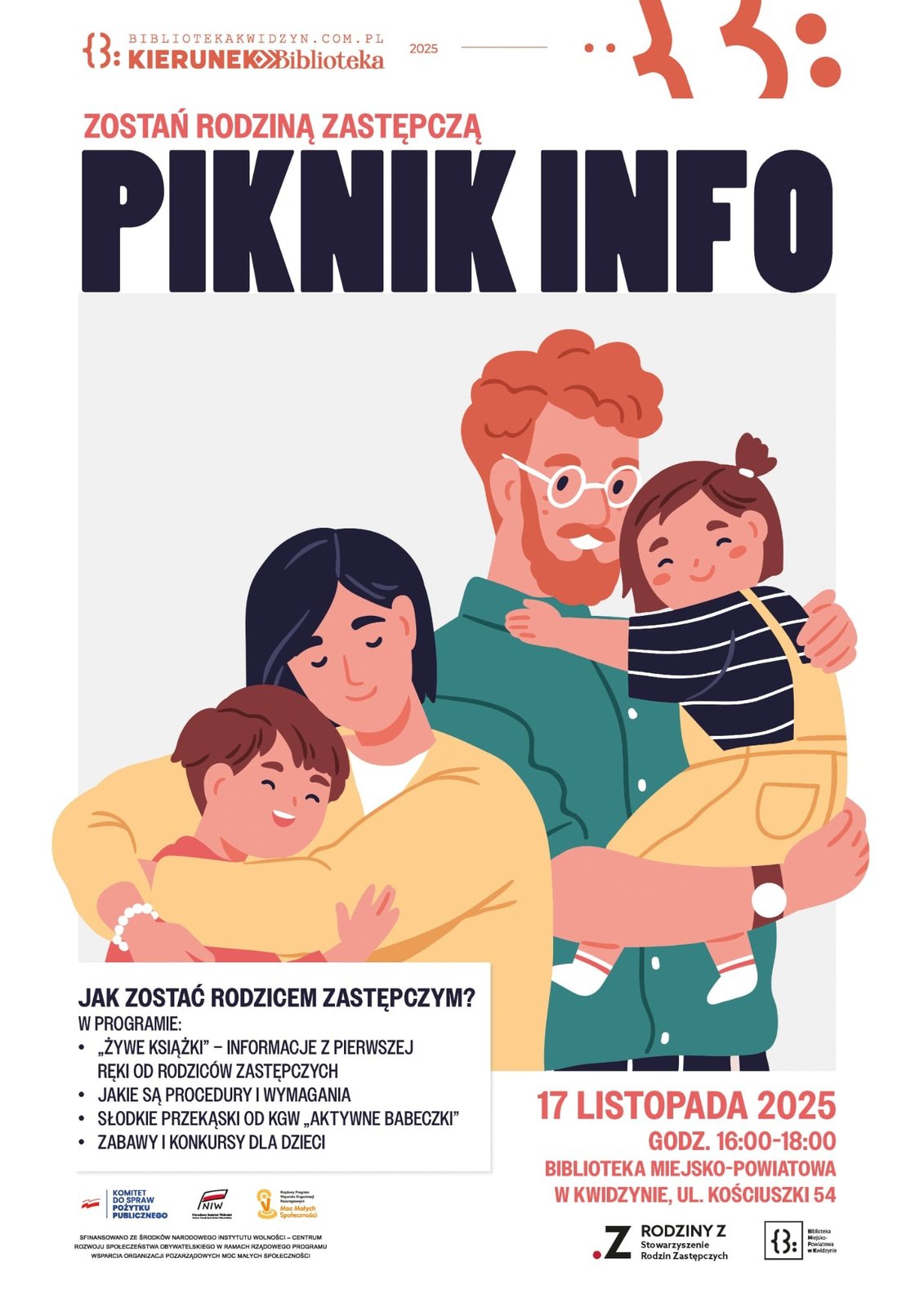 Plakat informacyjny do treści artykułu, przedstawia miejsce, nazwę, datę, przedział czasowy, organizatorów wydarzenia oraz związane z nim zagadnienia.