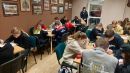 Uczestnicy w trakcie pisania testu w ramach powiatowych eliminacji OTWP w Kwidzynie.