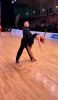 Para taneczna Monika i Mariusz Budyś w strojach do tańców latynoamerykańskich uchwycona podczas rywalizacji na Mistrzostwach Świata w 10 tańcach w kategorii Masters senior II organizowanych w Vagos w Portugalii