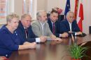 Od lewej: Elżbieta Krajewska Wójt Gminy Sadlinki, Dariusz Wierzba Wójt Gminy Kwidzyn, Sławomir Słupczyński Wójt Gminy Ryjewo, Sebastian Kasztelan Burmistrz Miasta Kwidzyna, Leszek Czarnobaj Senator RP.