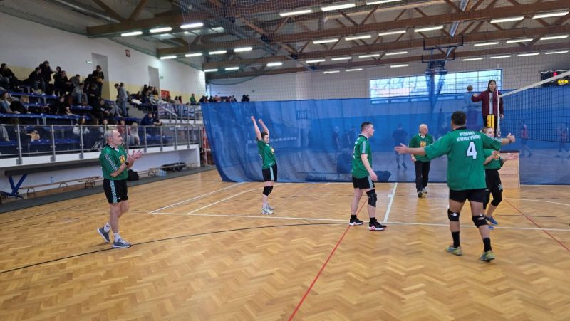 Drużyna Powiatu Kwidzyńskiego w trakcie meczu.