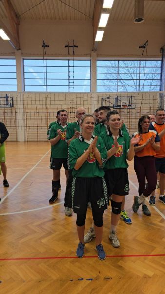 Drużyna Powiatu Kwidzyńskiego w trakcie ogłaszania wyników turnieju.
